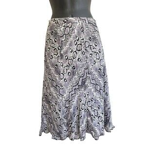 Michael Kors Silk A-Line Skirt Snake Print Size 12 Careerwear Workwear Designer